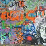 Lennon Peace Wall Close Up